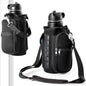 Magnetic Water Bottle Carrier with Phone Pocket and Shoulder Strap - Features 6 Built-In Magnets